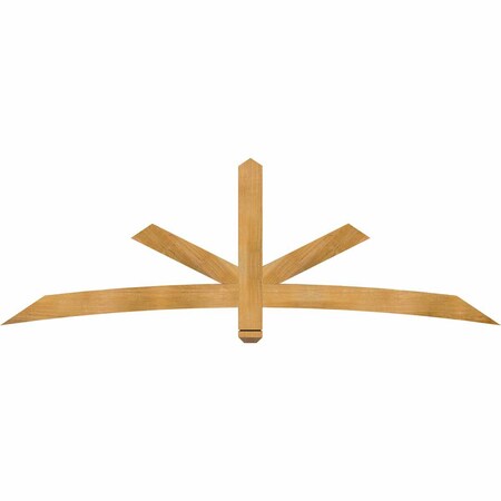 Ekena Millwork Alberta Rough Sawn Timber Gable Bracket, Western Red Cedar, 84"W x 28"H x 2"D x 4"F, 8/12 Pitch GBW084X28X0204ALB00RWR